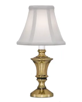 11"H Burnished Brass Signature by Stiffel Candle Lamp, On/Off