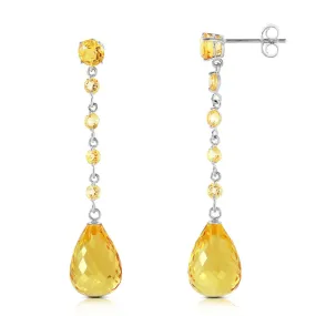 23 Carat 14K Solid Yellow Gold I Come In Peace Citrine Earrings