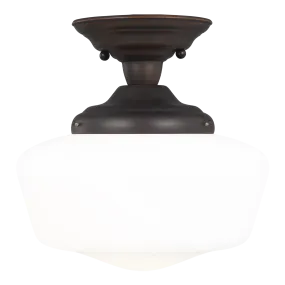 Academy One Light Semi-Flush Mount