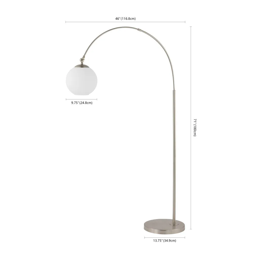 Basque Arc 71" Coastal Vintage Iron LED Floor Lamp