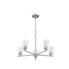 Brandi 5 Light Nickel Chandelier