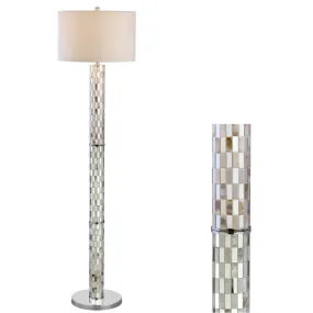 Crystal 63.5" Seashell Mosaic LED Floor Lamp