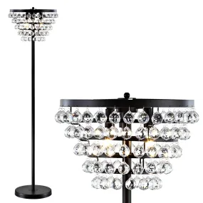 Dallas 60" Crystal/Metal LED Floor Lamp