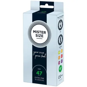 Mister Size 47mm Natural Ultra Thin Condoms 10 Pack