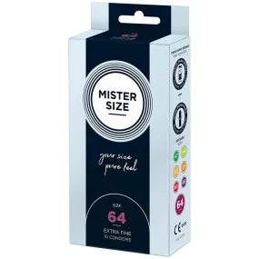 Mister Size 64mm Natural Ultra Thin Condoms 10 Pack